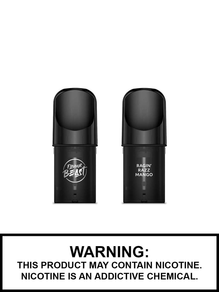 Flavour Beast Allo Pods, Ragin' Razz Mango Iced Pods, STLTH Compatible Pods, Vape360