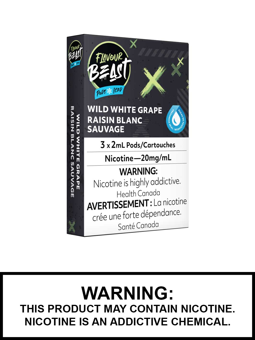 Flavour Beast Allo Pods, Wild White Grape Iced Pods, STLTH Compatible Pods, Vape360