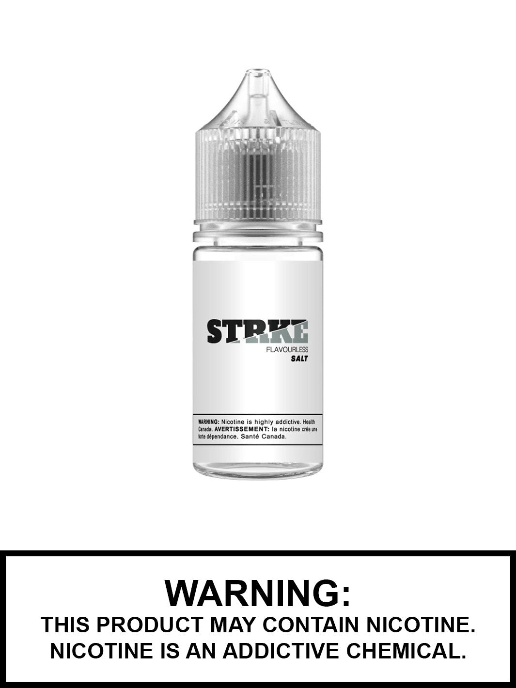 Flavourless Nic Salt eJuice by STRKE Salts, Vape360 Canada