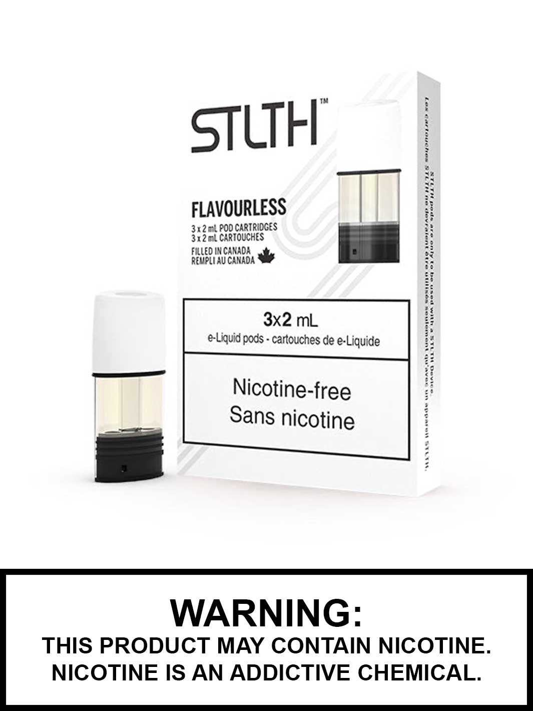 Flavourless STLTH Pods Nicotine Free Canada, Flavourless eJuice, Vape360