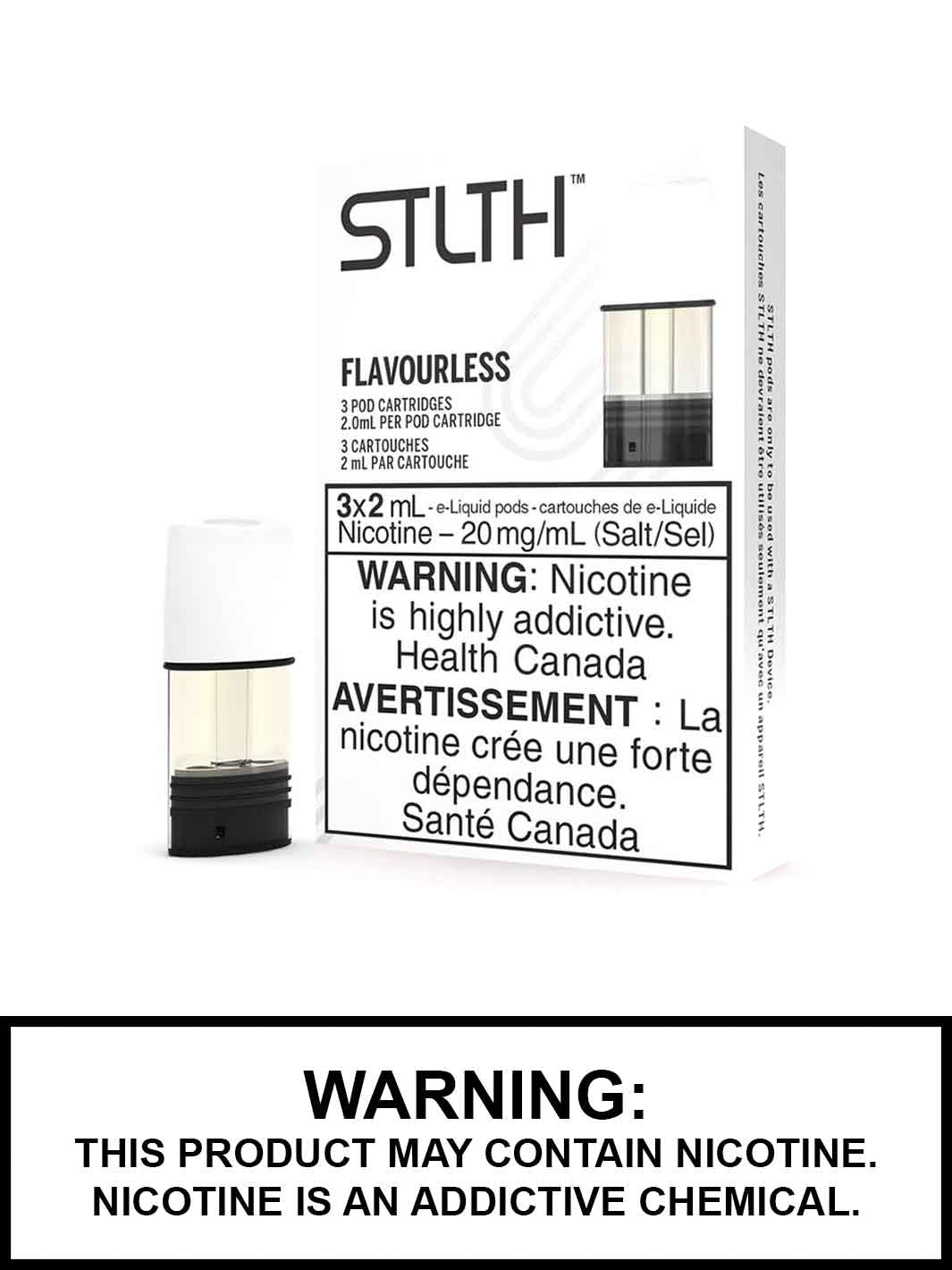 Flavourless STLTH Pods Canada, Flavourless eJuice, Vape360