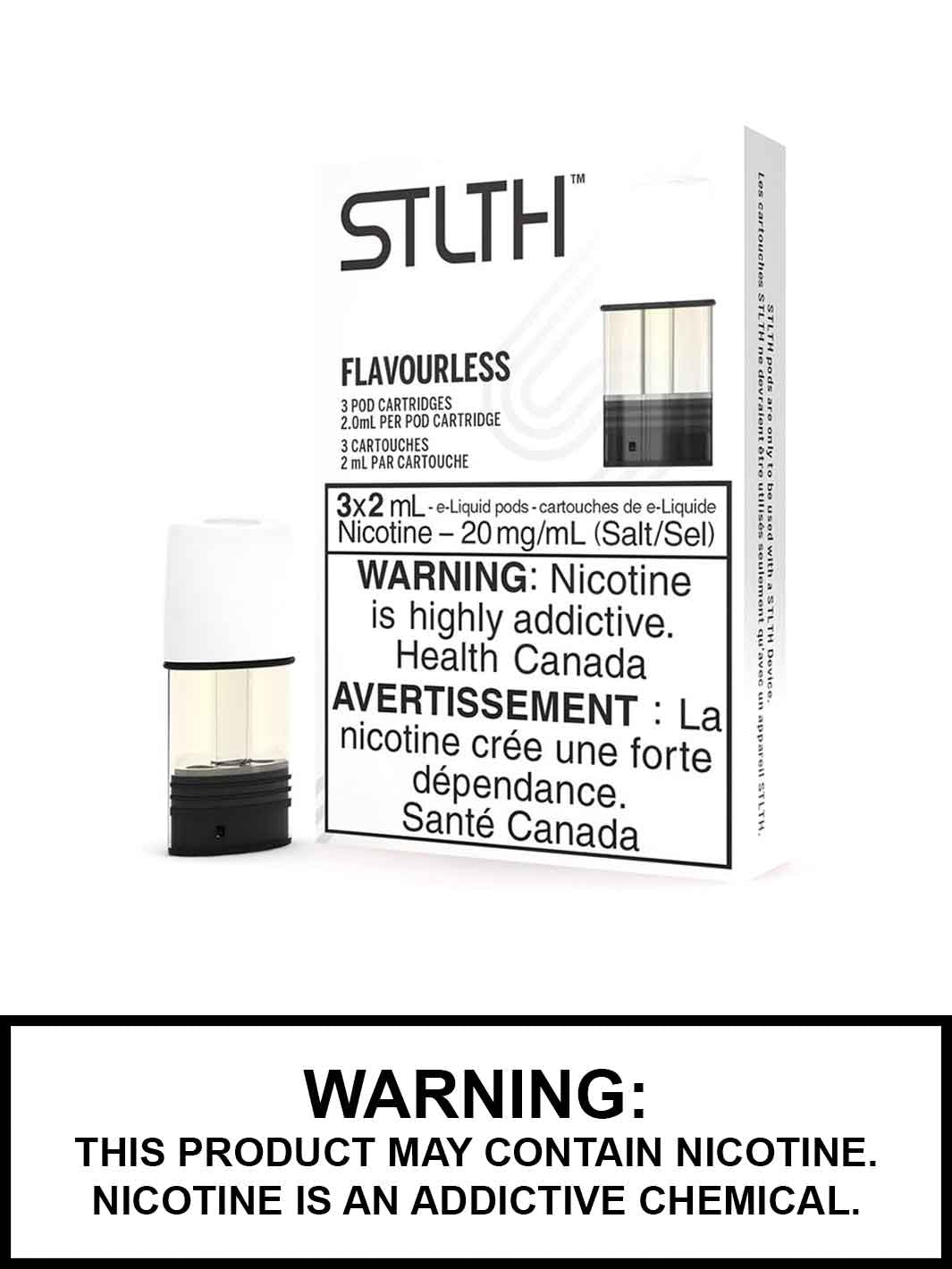 Flavourless STLTH Pod Pack, STLTH Flavours Canada, Vape360