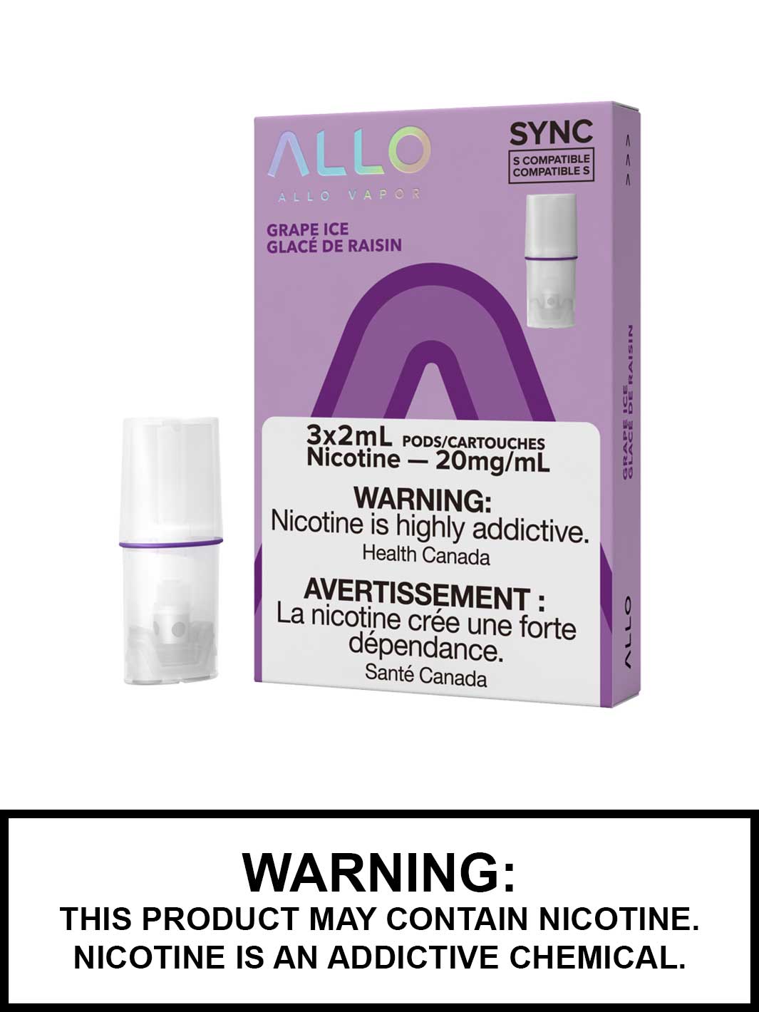 Grape Ice Allo Pods, STLTH Compatible Pods Canada, Vape360