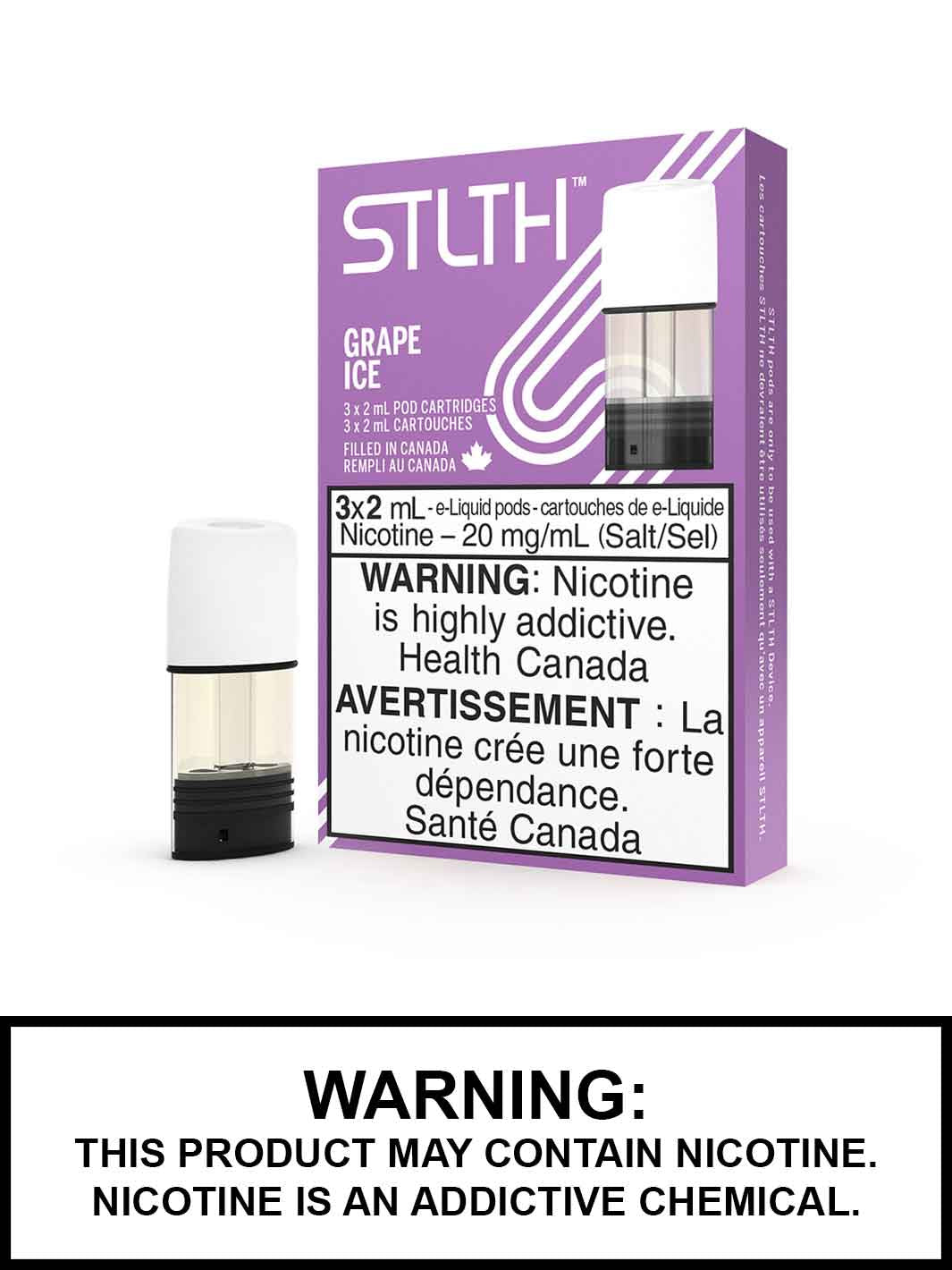 Grape Ice STLTH Pod Pack, STLTH Flavours Canada, Vape360