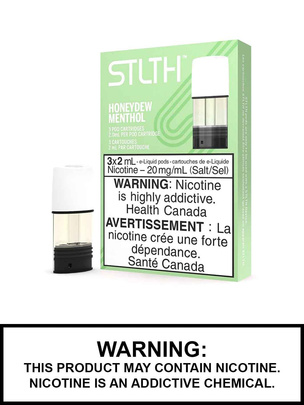 Honeydew Menthol STLTH Pods, Melon Mint eJuice, Vape360 Canada