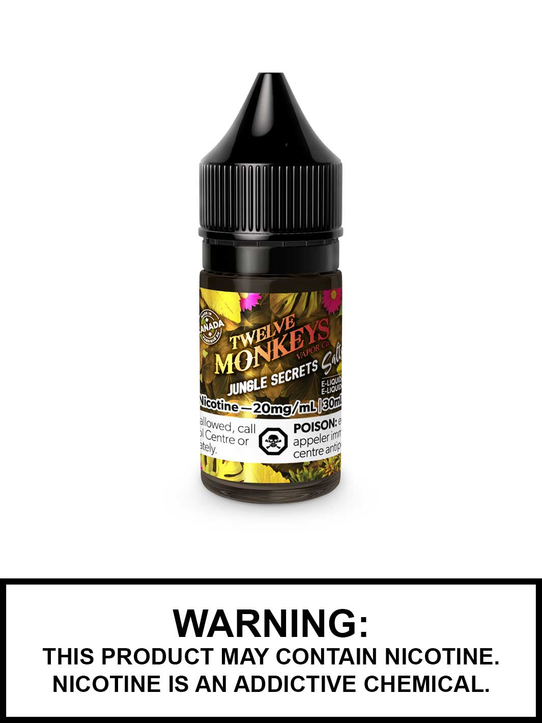 Jungle Secrets Nic Salt by Twelve Monkeys Vapor, Mango Lychee eJuice, Vape360 Canada