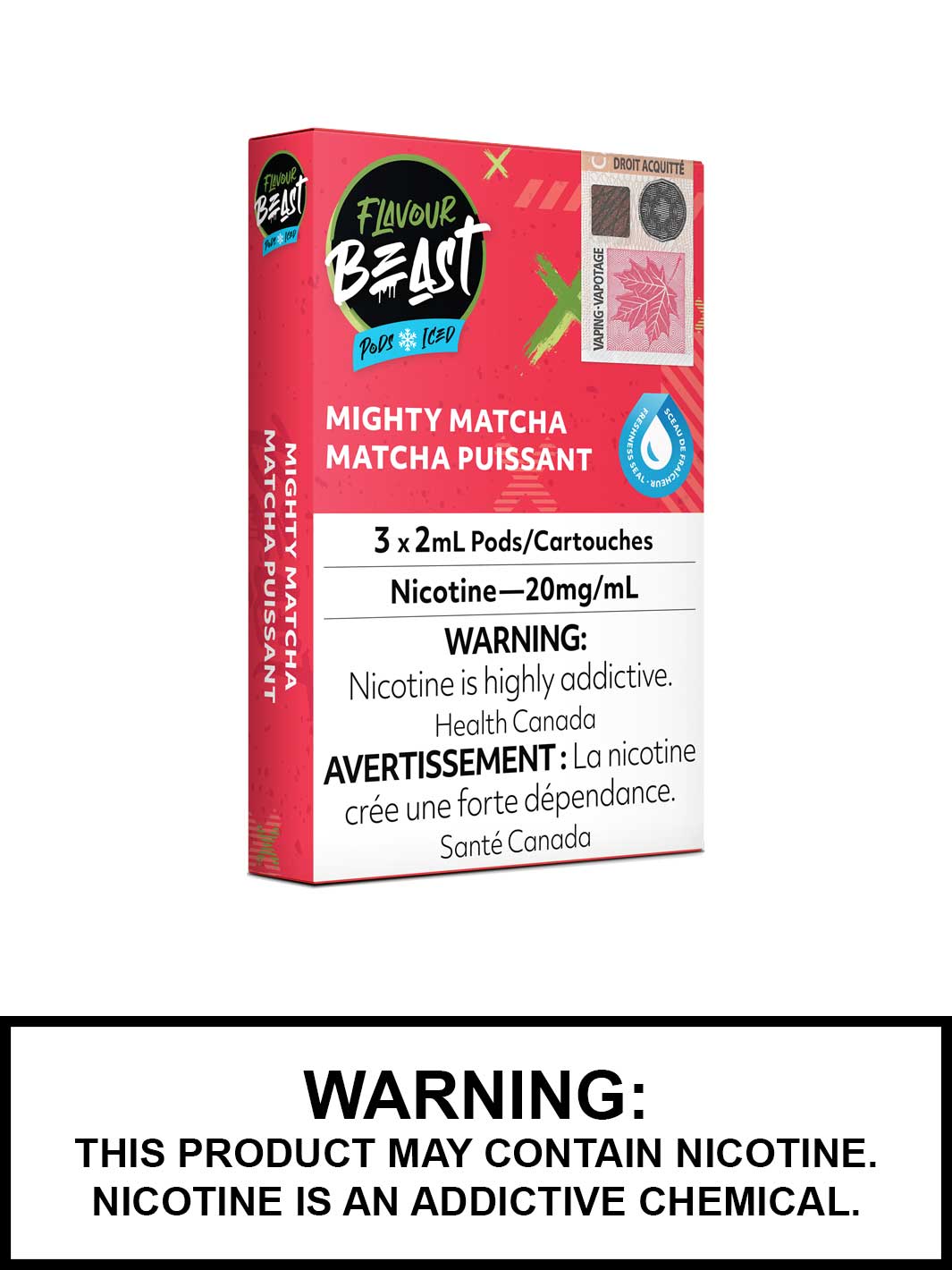 Mighty Matcha Iced Flavour Beast Pods, Vape Pods, Flavour Beast Vape, Vape360