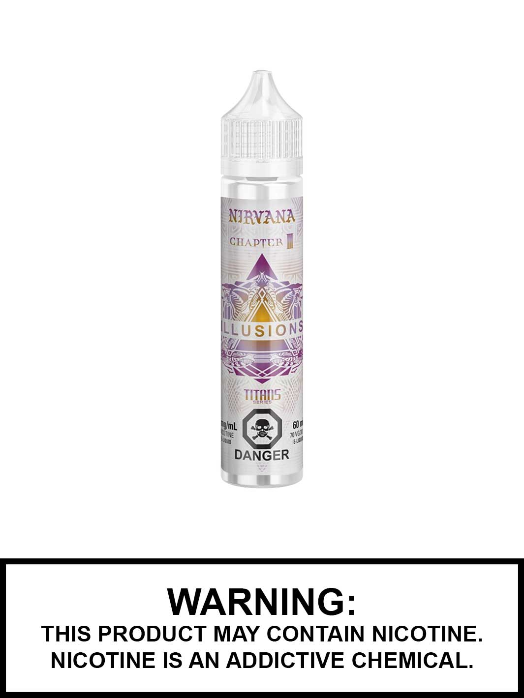 Nirvana eJuice by Illusions Vapor, Mango, Peach, Raspberry eJuice, Vape360 Canada