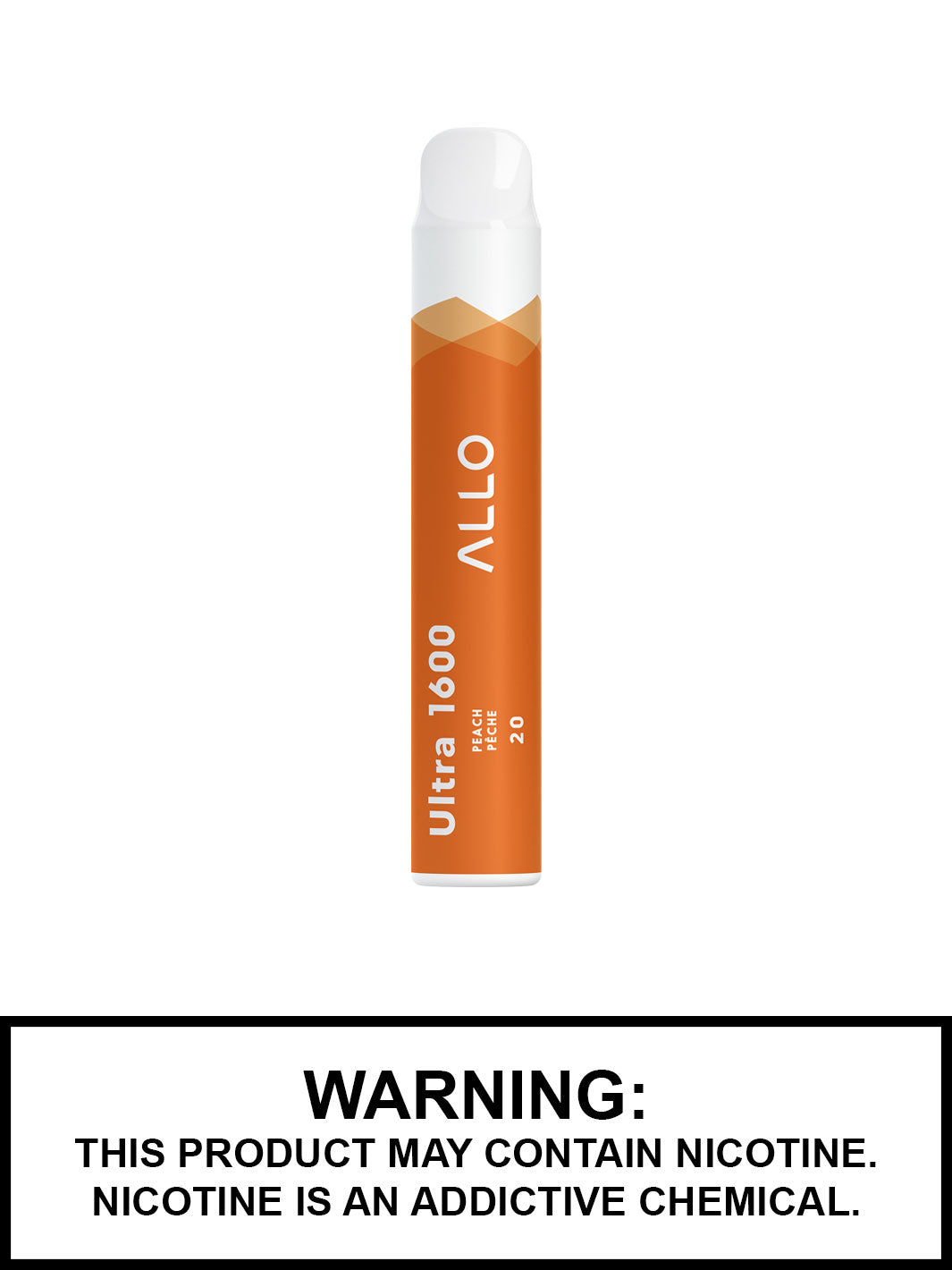 Peach Allo Ultra 1600 Disposable Vape, Peach eJuice, Vape360 Canada