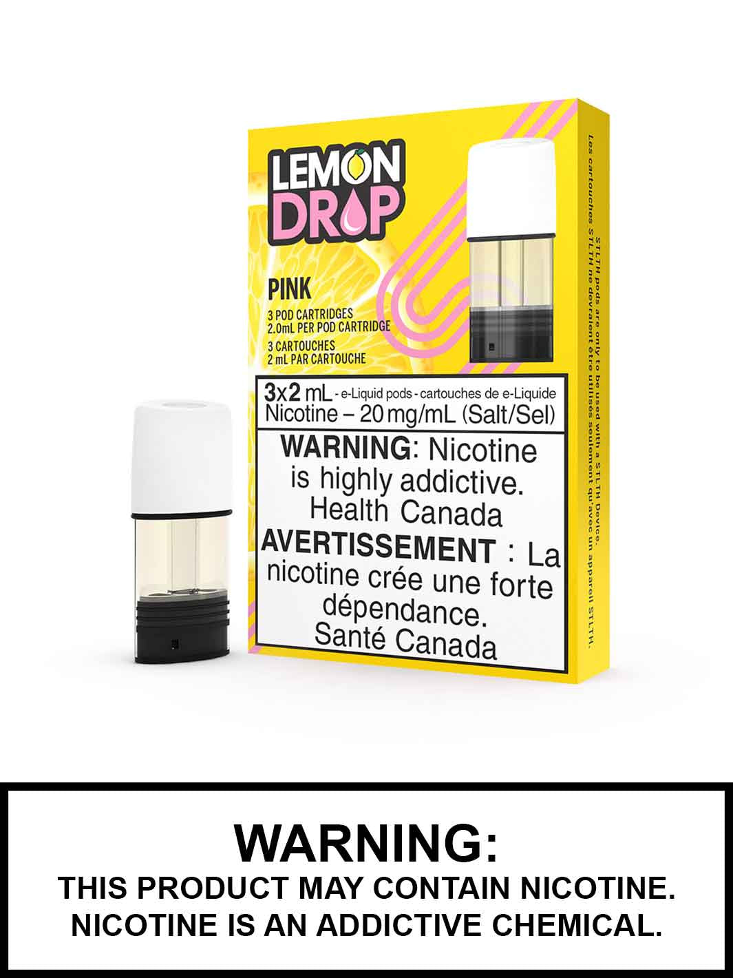 Pink Lemon Drop STLTH Pods Canada, Lemonade eJuice, Vape360
