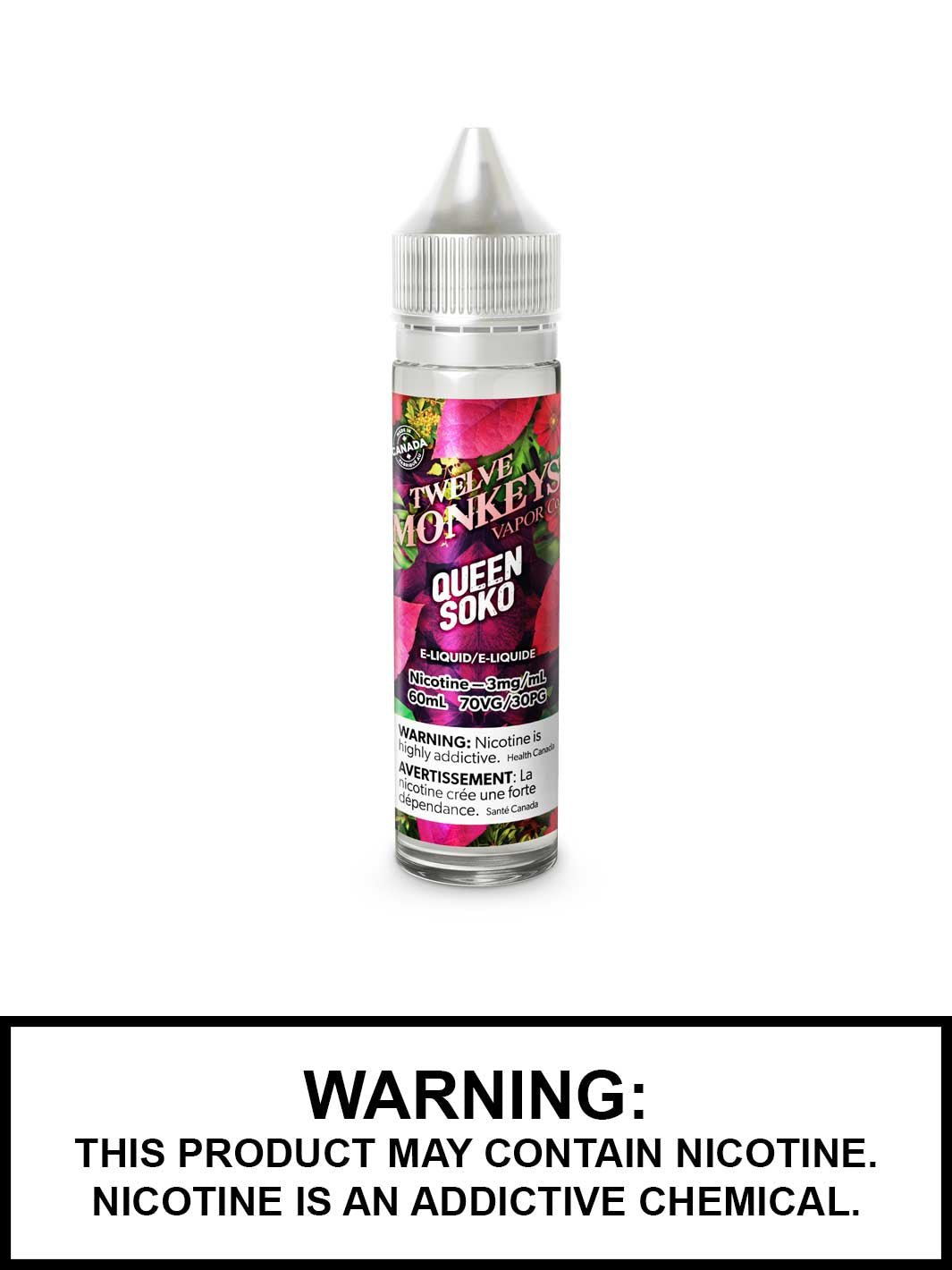 Queen Soko by Twelve Monkeys Vapor, Strawberry Lemon Citrus eJuice, Vape360 Canada