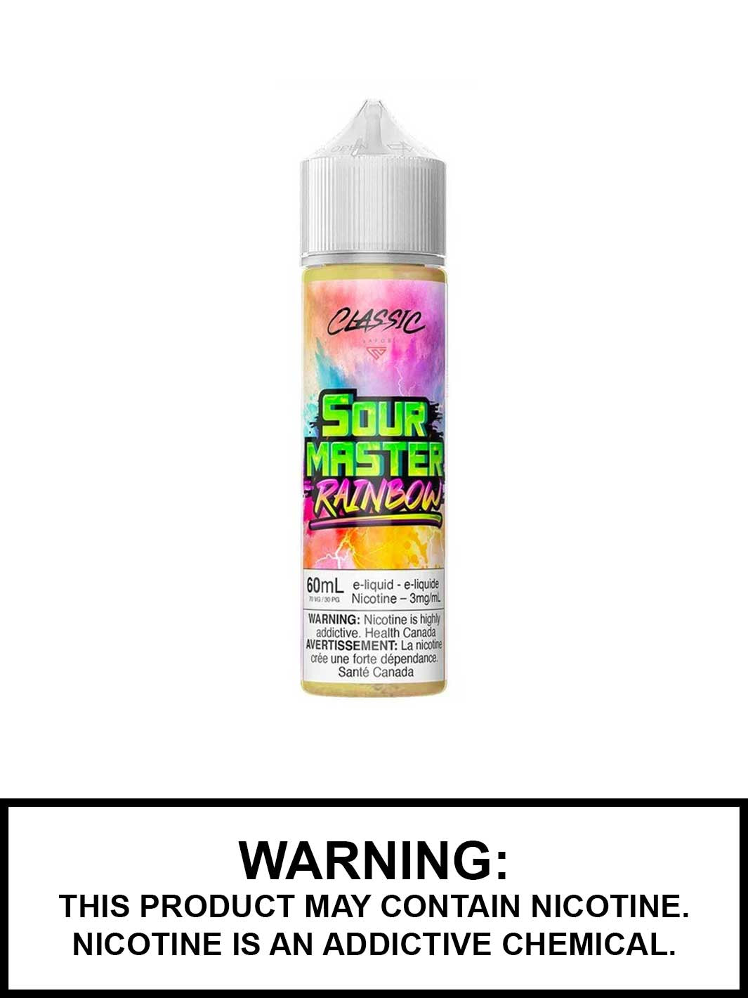 Rainbow eJuice by Sour Master, Raspberry Lime Tangerine eJuice, Vape360 Canada