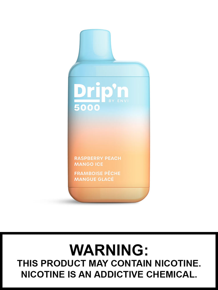 Raspberry Peach Mango Ice Drip'n by ENVI Disposable Vape, Disposable Vape Canada, Vape360