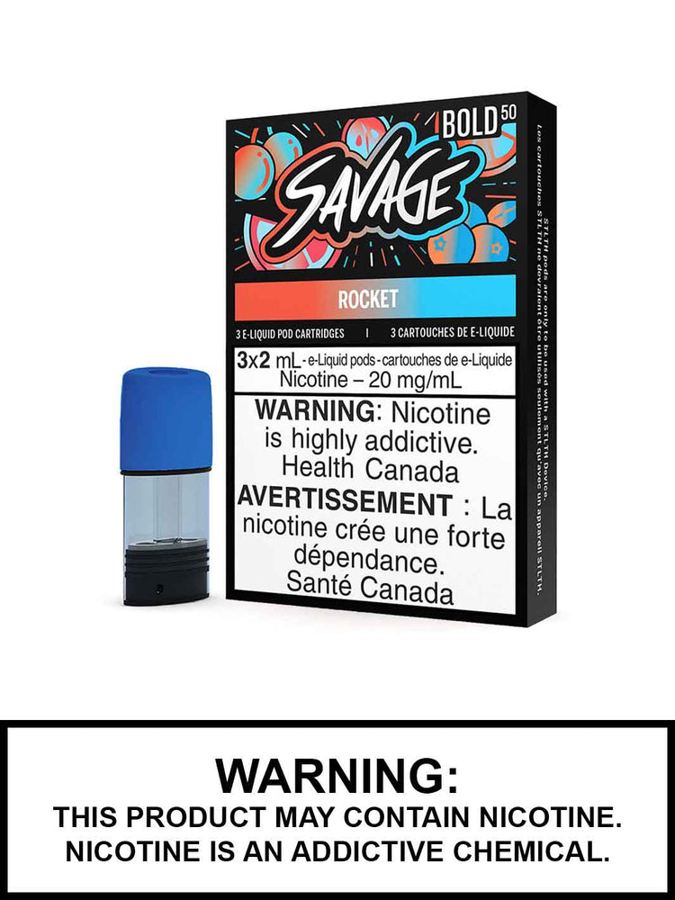 Rocket Savage Bold 50 STLTH Pods Canada, Popsicle eJuice, Vape360