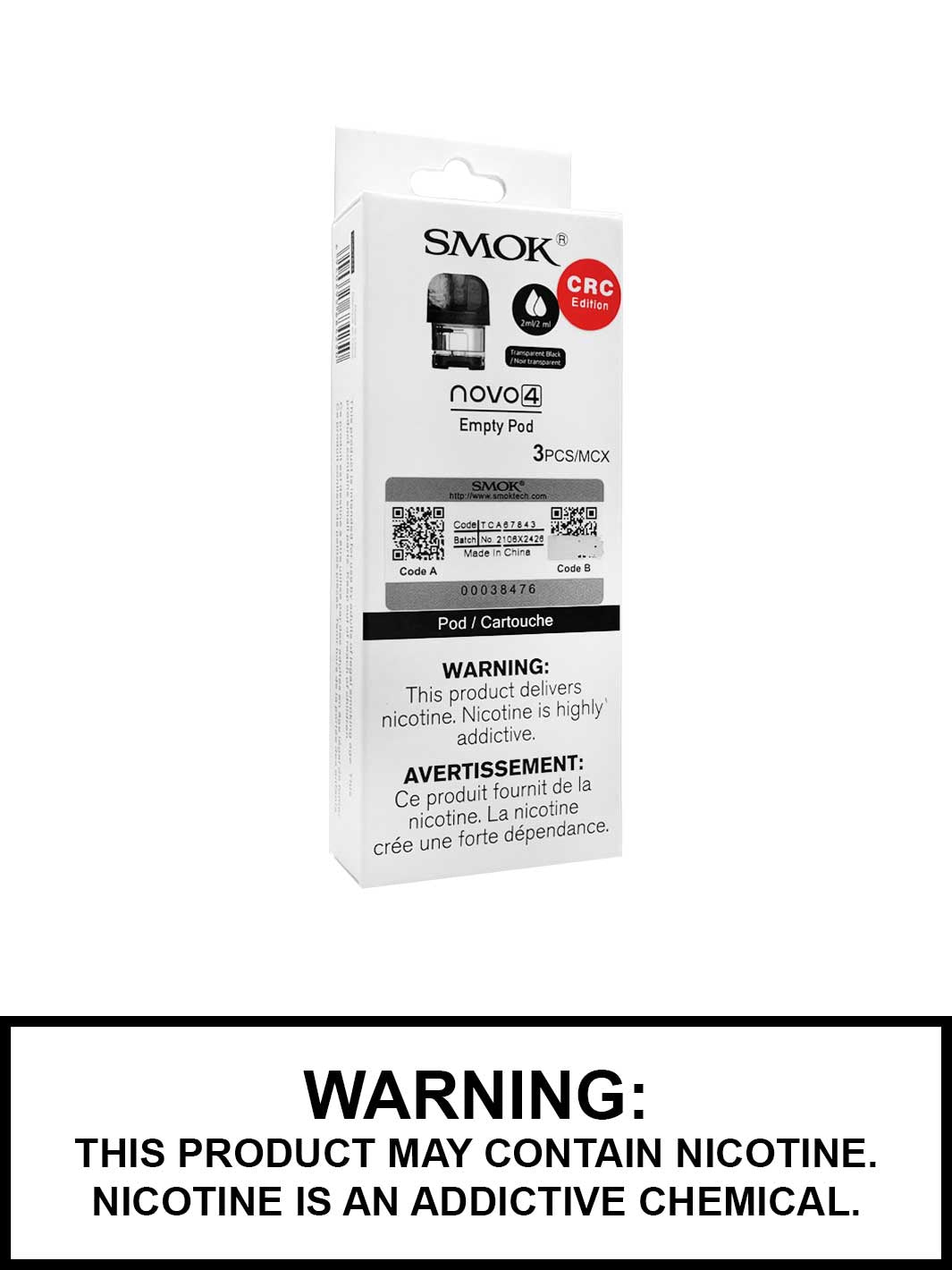 SMOK Novo 4 Replacement Pods, Black, Vape360 Canada