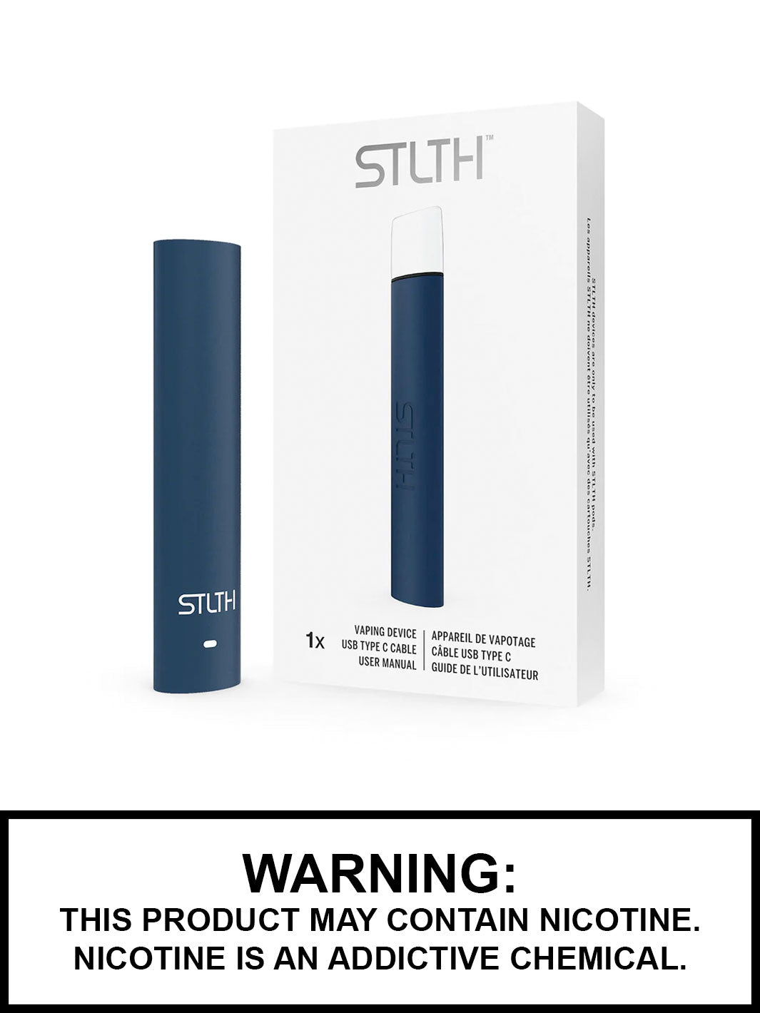 STLTH Type C Pod System Vape, Navy Blue, Vape360 Canada