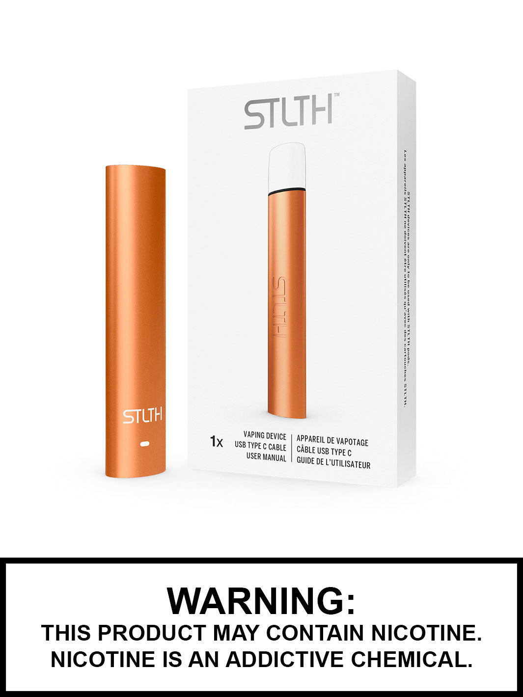 STLTH Type C Device Orange Metal, STLTH Pod System Canada, Vape360