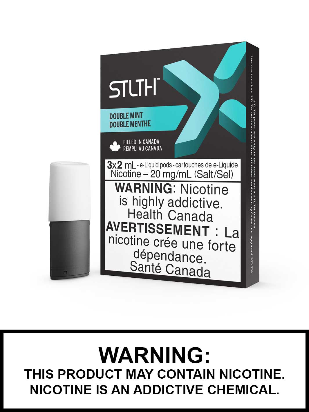 STLTH X Pods Double Mint, STLTH Pod Flavours, STLTH Vape Canada, Vape360