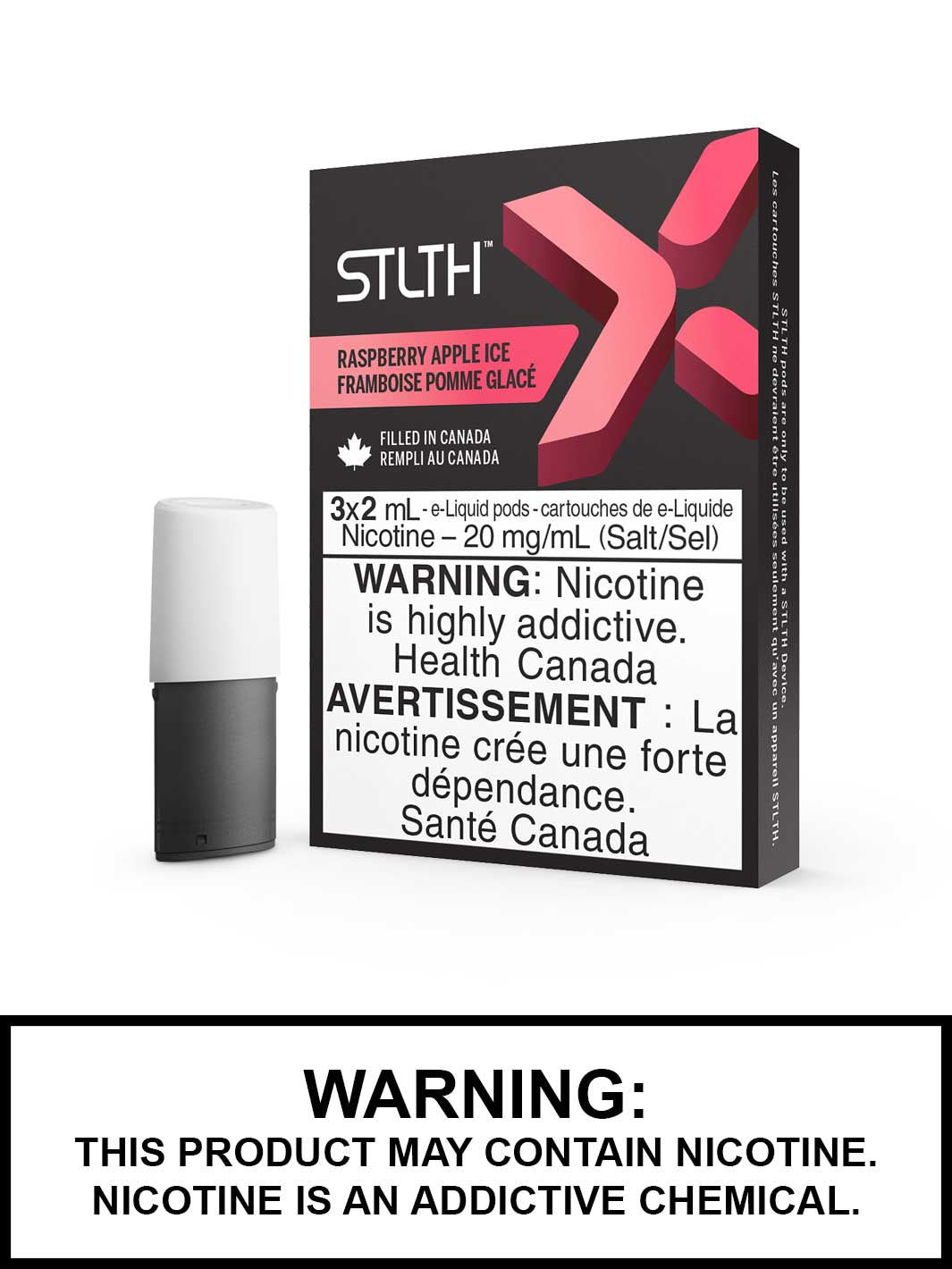 STLTH X Pods Raspberry Apple Ice, STLTH Replacement Pods Canada, Vape360
