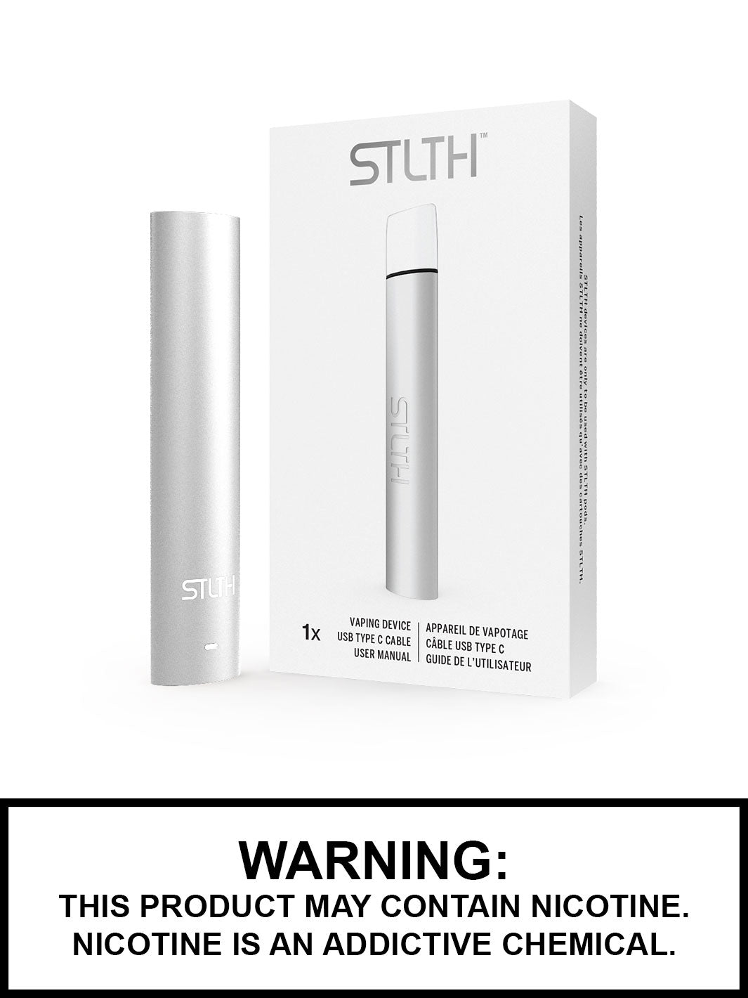 STLTH Type C Device Silver Metal, STLTH Pod System Canada, Vape360