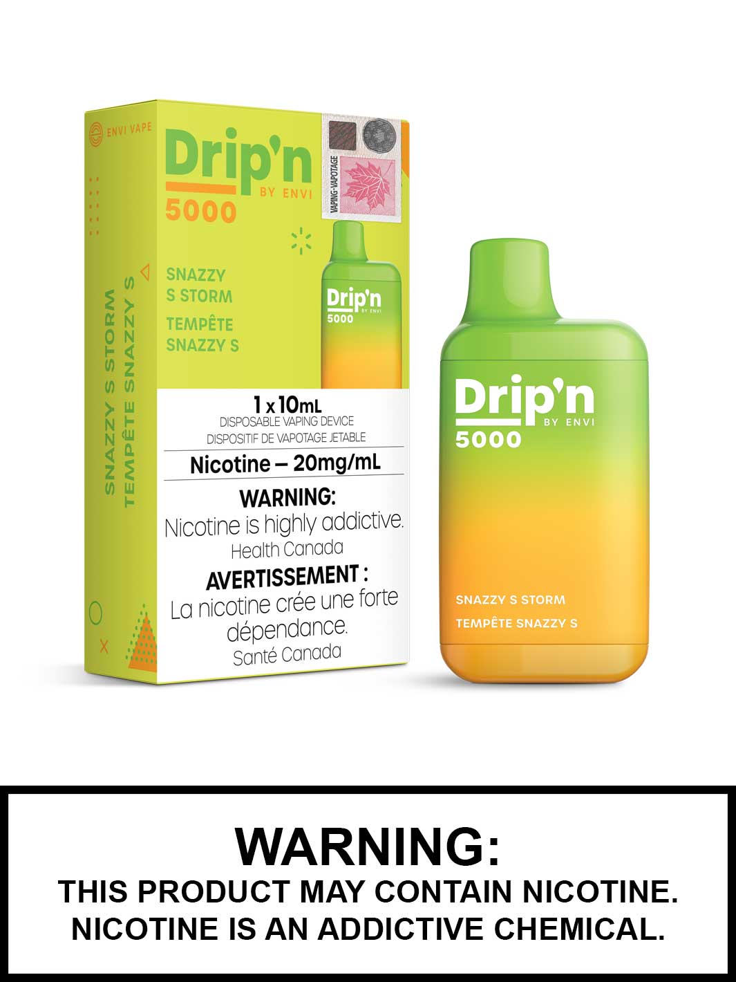 Snazzy S Storm Drip'n by ENVI Disposable Vape, ENVI 5000, Vape360 Canada