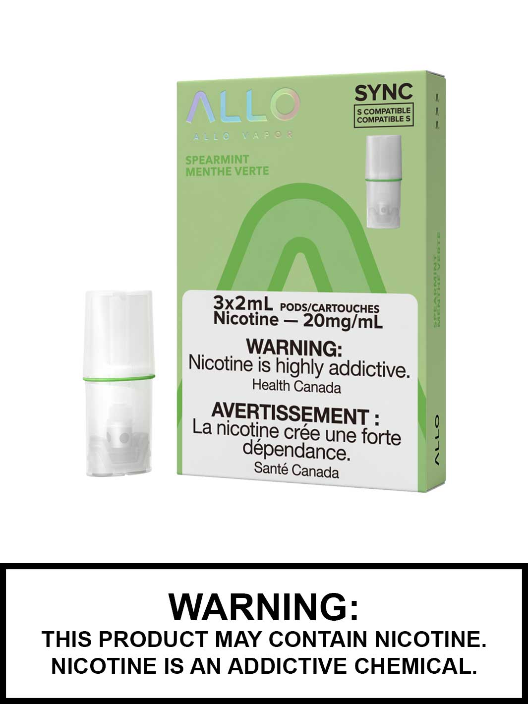 Spearmint Allo Pods, STLTH Compatible Pods Canada, Vape360