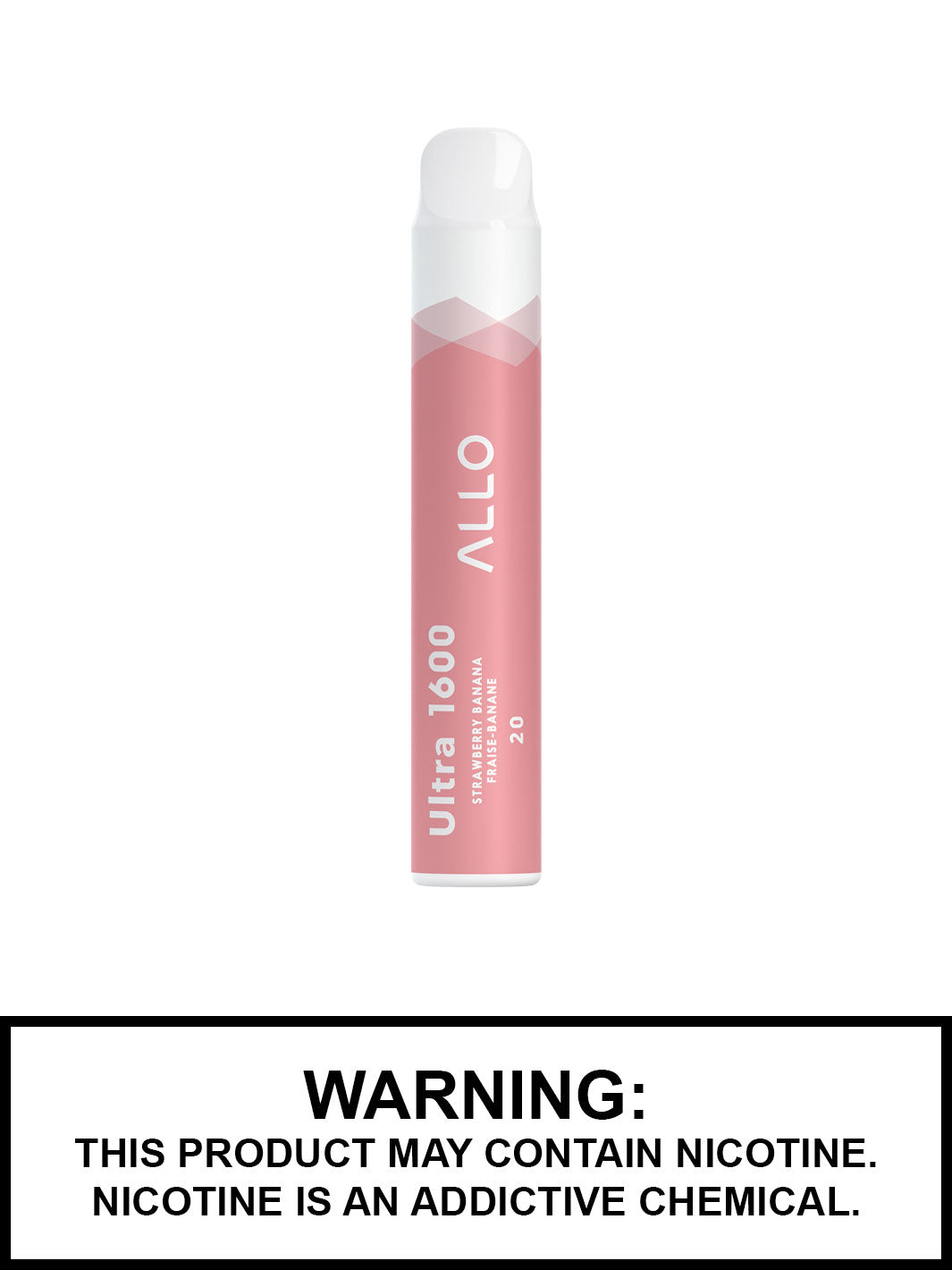 Strawberry Banana Allo Ultra 1600 Disposable Vape, Fruit eJuice, Vape360 Canada