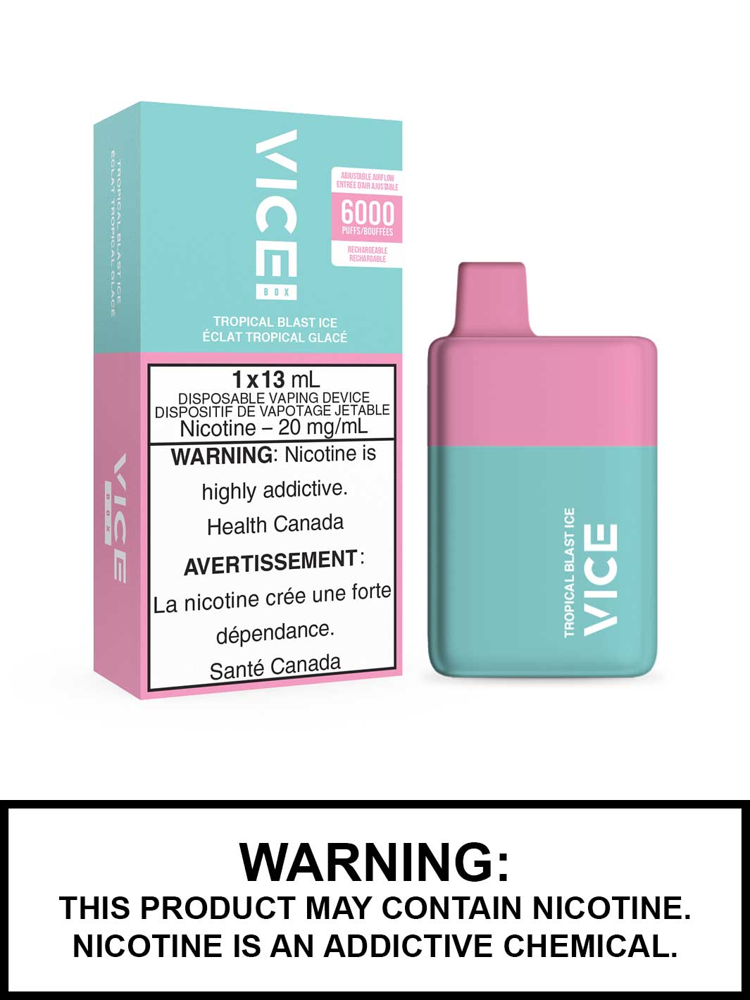 Vice Vape Tropical Blend Ice Vice Box Disposable Vape Canada, Vape360