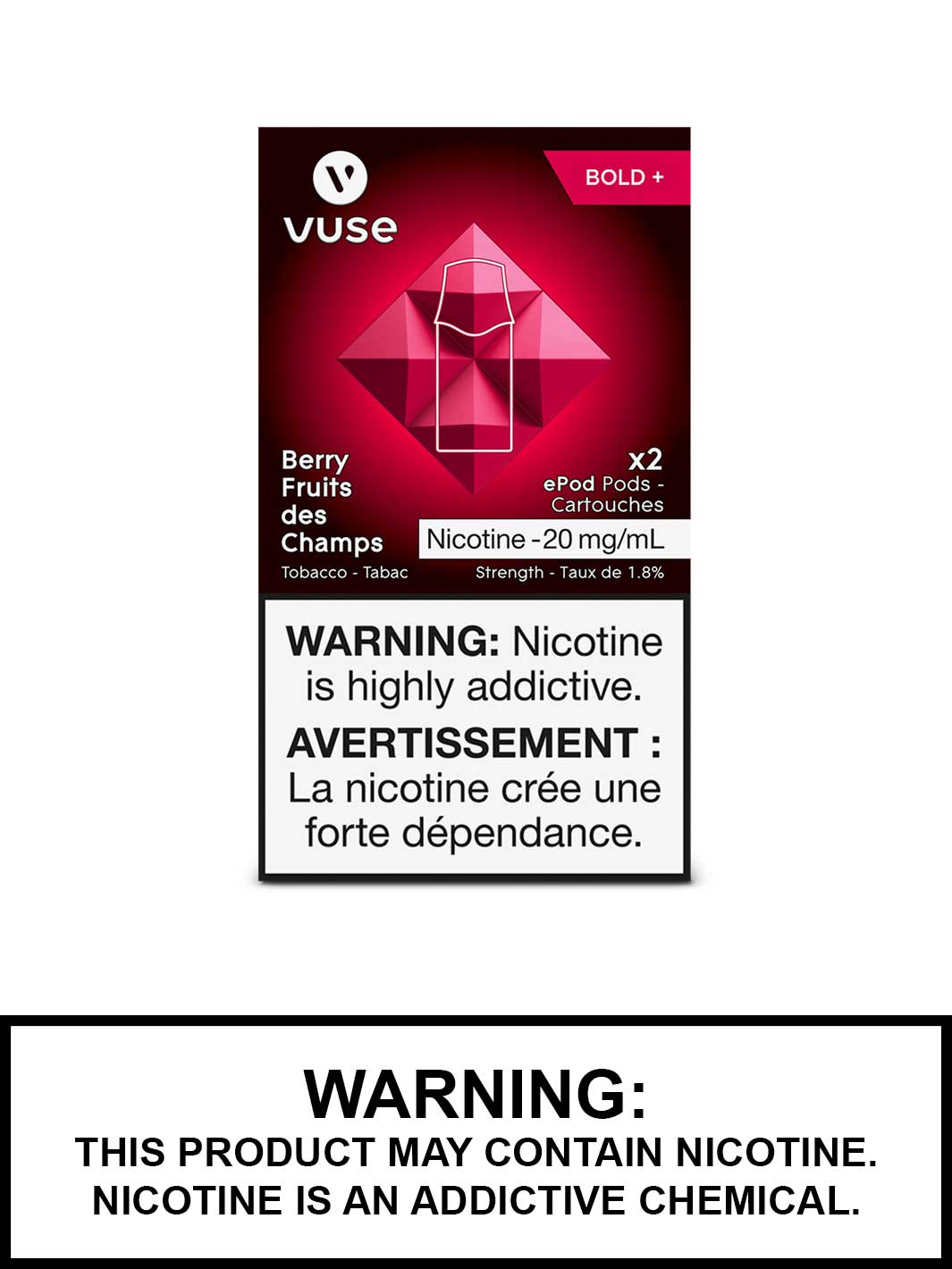 Berry Bold+ Vuse pods, Vuse epod, Vuse Pods Canada, Vape360