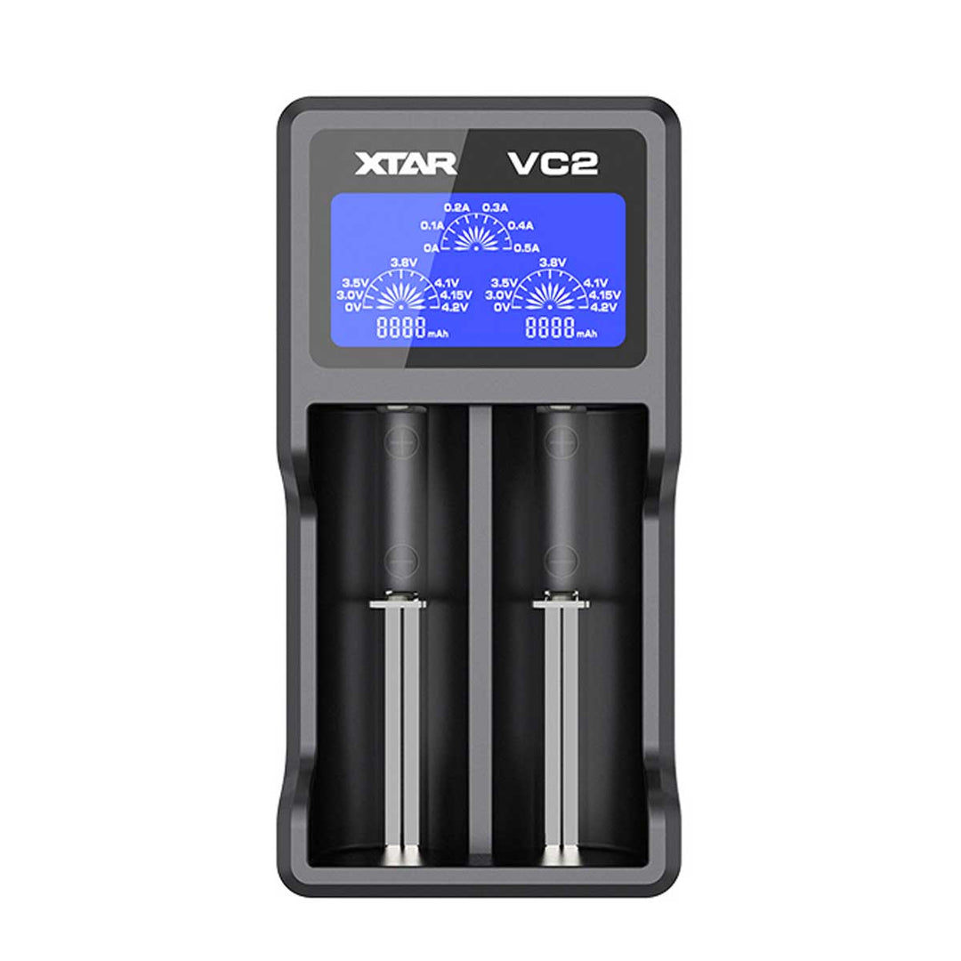 XTAR VC2 Battery Charger Dual Bay, Vape360 Canada